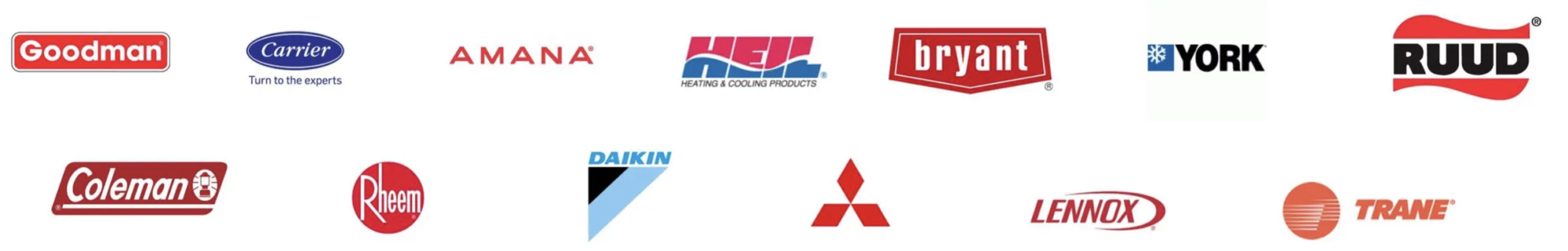 Mitsubishi Daikin Fujitsu LG Carrier Trane mini split brands serviced in McLean Arlington Fairfax